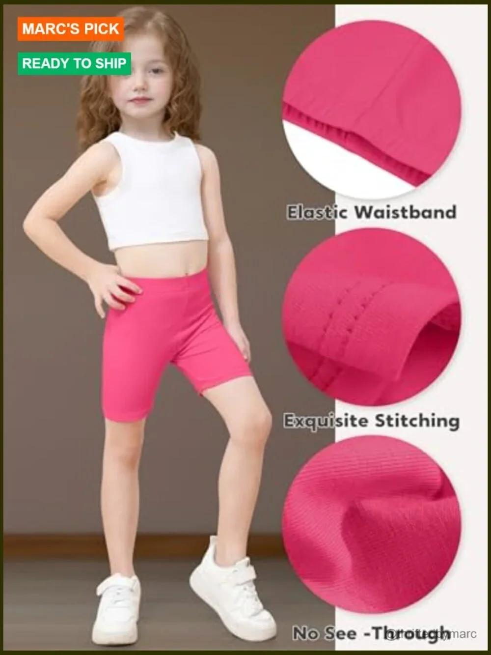 6 Pack Toddler Girls Bike Shorts Soft Cotton Summer Dancewear